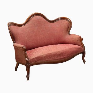 Louis Philippe Sofa in Walnut & Upholstery