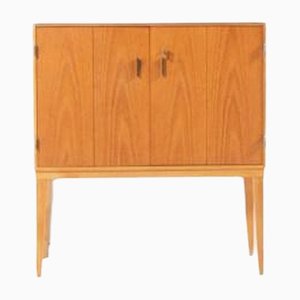 Mueble de almacenamiento danés vintage de chapa de teca, años 60