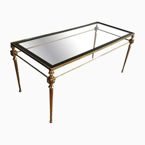 Brass and Glass Coffee Table from Maison Jansen, 1940s