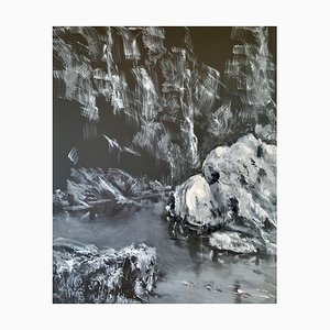 Christine Keruth, En el salón de la montaña, 2022, óleo sobre lienzo