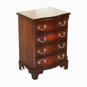 Small Vintage Serpentine Mahogany Chest of Drawers