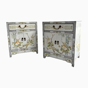 Chinoiserie Bedside Tables, Set of 2