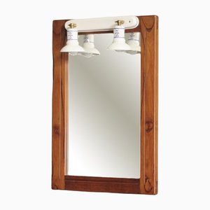 Wall Mirror with Light Bulbs, 1980s