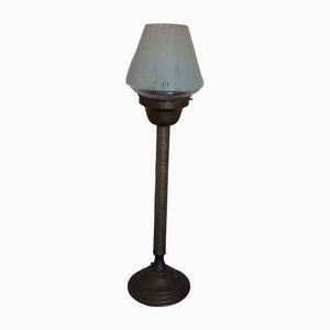 Lámpara de mesa Art Déco con pie de columna, años 20