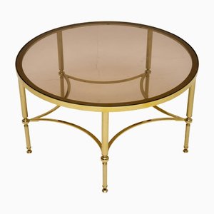 Vintage French Brass & Glass Coffee Table, 1960s