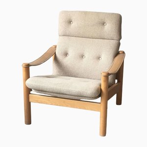 Vintage Scandinavian Lounge Chair in Beech
