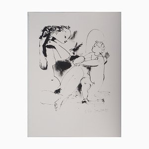 After Pablo Picasso, Woman and Cupid, Lithography