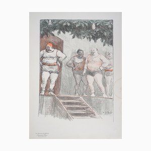 Henri Gabriel Ibels, Nadadores, 1897, Litografía original