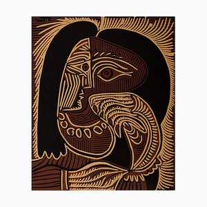 Nach Pablo Picasso, Woman's Face, Linolschnitt