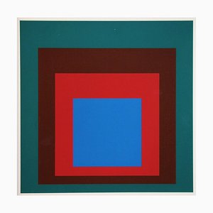 Después de Josef Albers, Homage to the Square: Protected Blue, 1977, Serigrafía