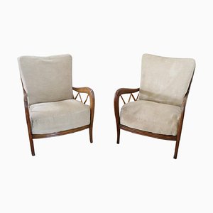 Armchairs attributed to Paolo Buffa, 1950s, Set of 2