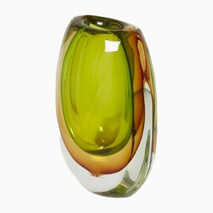 Large Sommerso Murano Glass Vase by Flavio Poli for Seguso, 1960s