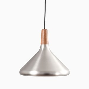Danish Pendant Lamp in Teak and Steel from Nordlux, 1970