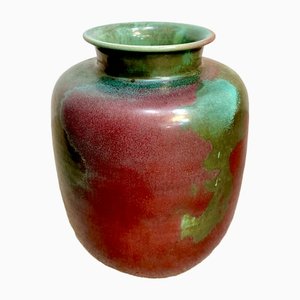 German Glazed Ceramic Studio Art Vase by Richard Uhlemeyer, 1940s
