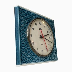 Glazed Porcelain Wall Clock from Gifa, Germany, 1960s