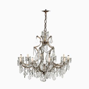 20th Century Glass Chandelier in the Style of M. Theresa, Italy