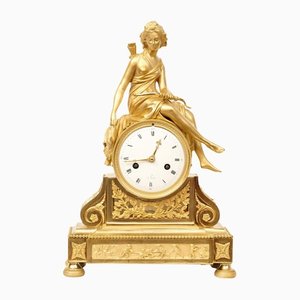 Directoire Diana Clock in Gilt Bronze, France, 1790s