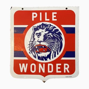 Cartel Pile Wonder esmaltado, 1953