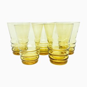 Bicchieri di Moser, Cecoslovacchia, anni '50, set di 5