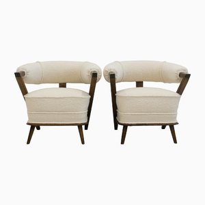 Fauteuils Blancs, Italie, 1960s, Set de 2