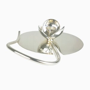 Silver Plated Metal Candleholder by Lino Sabattini, 1970s