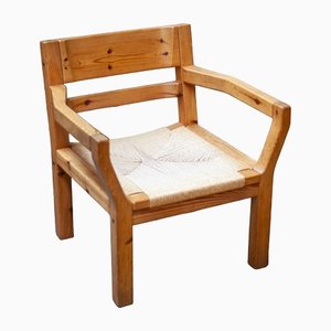 Set of Danish Armchairs in Pine by Tage Poulsen, 1972