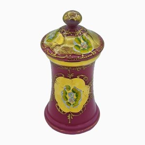 Antique Opaline Glass Jar or Biscuit Bowl