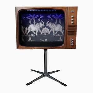 Mid-Century Up-Cycled HMV TV Unit Drinks Cabinet, 1970s