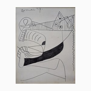 Pablo Picasso, Boceto preparatorio para Guernica: cabeza de caballo, siglo XX, facsímil