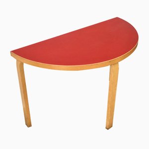 Mesa vintage roja de Alvar Aalto para Artek, años 80