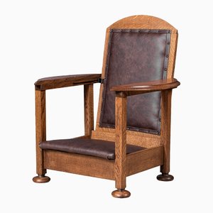 English Oak Metamorphic Chair Table, 1890s