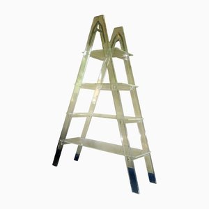 Italian Acrylic Glass Ladder Shelf, 1970s