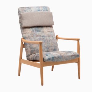 High Back GFM-64 Armchair with Headrest attributed to Edmund Homa, 1960s