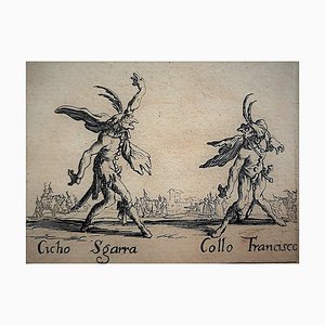 Jacques Callot, Cicho Sgarra: Collo Francisco, 1622, Grabado original