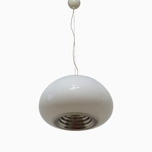 Black & White Hanging Lamp by Castiglioni Brothers for Flos, 1970s