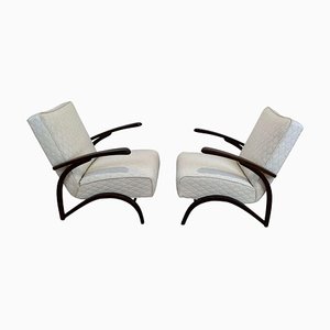 Art Deco Lounge Chairs attributed to J. Halabala, Czech Republic, 1930, Set of 2