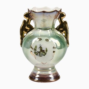 Iridescent Glazed Porcelain Amphora by Gualdo Tadino, 1950s