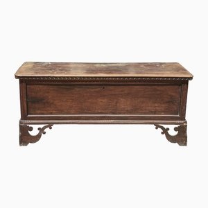 Walnut Bench Chest with Pierced Ciabatta Feet