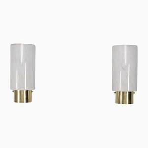 Cylindrical Wall Lights in Brass from Limburg, 1970s