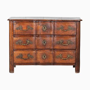 18th Century French Walnut Bombe Chest Commode, 1750s