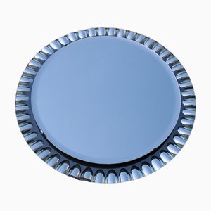 Specchio rotondo Pop Art con bordi concavi, Italia, 1969