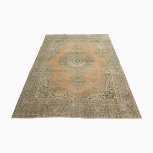 Tapis Vintage en Laine Orange et Verte