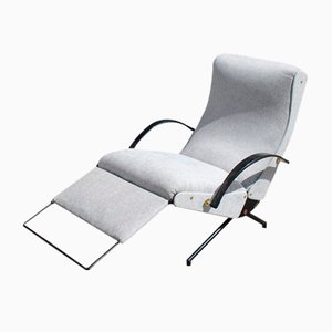 P40 Lounge Chair in Gray Fabric by Osvaldo Borsani for Tecno Italy, 1955