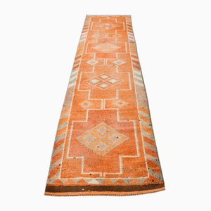 Tapis de Couloir Orange en Coton