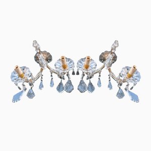 Appliques Maria Theresa en Cristal, Vienna, 1950s, Set de 2