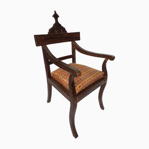 Antique Qajar Khatamkari Technique Armchair, 19th Century