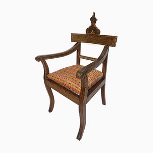 Fauteuil Qajar Khatamkari Technique Antique, 19ème Siècle