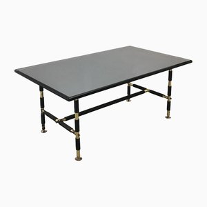 Model 1736 Coffee Table in Metal and Glass from Fontana Arte, Italy, 1950s