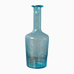 Caraffa vintage in vetro blu, anni '20