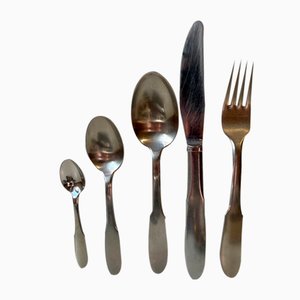 Mitra Stainless Cutlery Set for 12 from Georg Jensen, 1960s, Set of 68